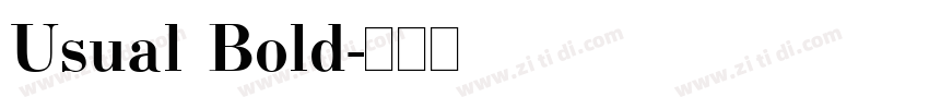 Usual Bold字体转换
